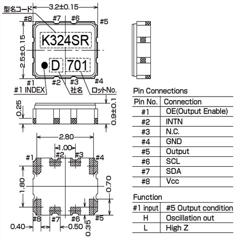 日本大真空晶振,时钟振荡器,DSK324SR晶振,贴片进口晶振