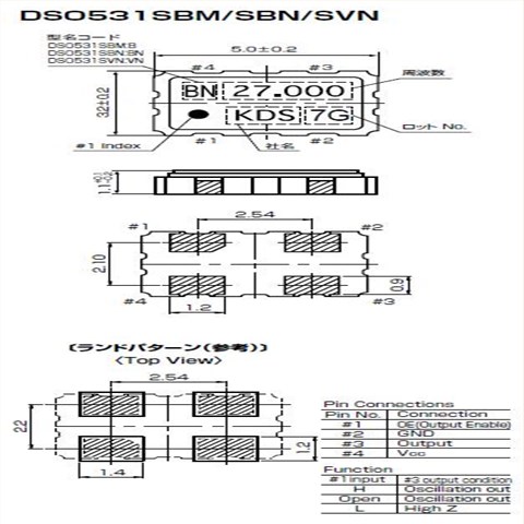 日本大真空晶振,普通有源晶振,DSO531SBM晶振,低消耗晶振