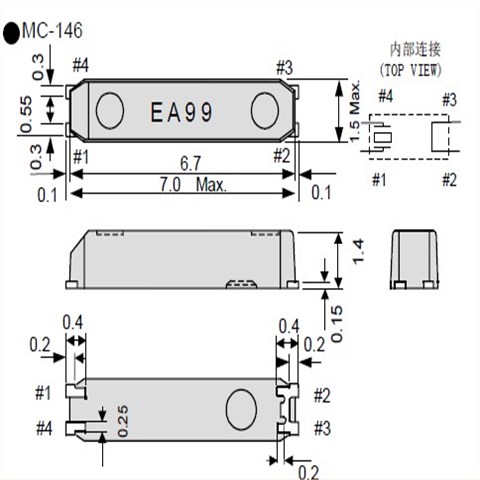 EPSON晶振MC-146,Q13MC1461000200贴片谐振器