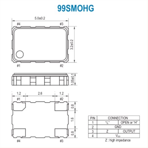 SMI晶振,有源晶振,99SMOHG晶振,日产5032石英晶体