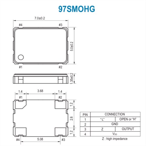 SMI晶振,有源晶振,97SMOHG晶振,工业级晶振