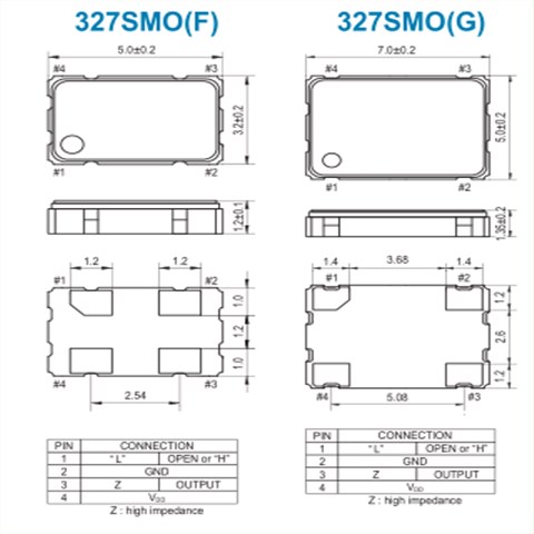 SMI晶振,有源晶振,327SMO(G)晶振,7050进口晶振
