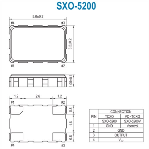 SMI晶振,温补晶振,SXO-5200晶振,低功耗石英晶体振荡器