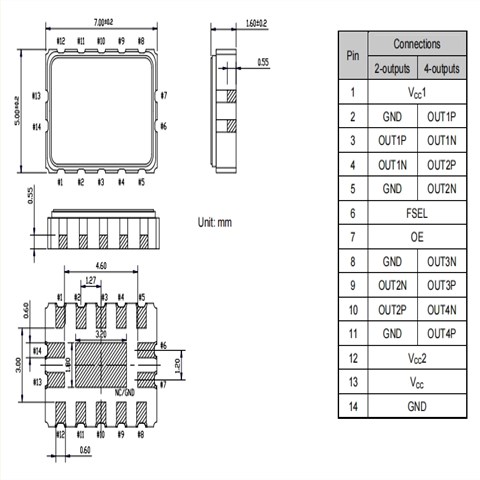 MG7050VAN差分晶体振荡器,X1M000421000300,EPSON物联网晶振