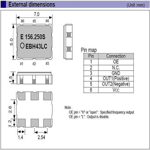 X1G0045110603,SG7050EBN移动通讯晶振,爱普生SPXO差分晶振