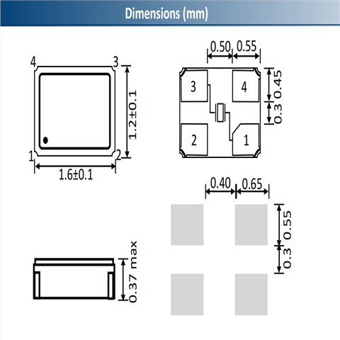 艾西迪轻薄型晶振,CAZ2457‐RF‐OOMEF1L‐PF,1612mm,24.576MHZ,1612HSMX‐4系列