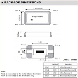 特兰斯科热敏晶振,1612mm,CT16-F1010EQ16-32.000M-TR,CT16系列