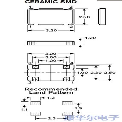 3225贴片晶振,FMOC2S2系列,石英晶体振荡器,美国进口晶振,FMI晶体代理