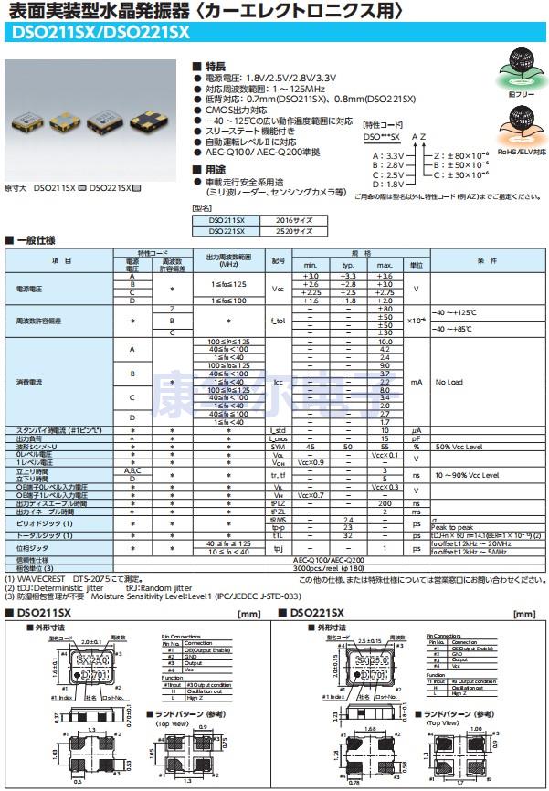 DSO211SX，DSO221SX.